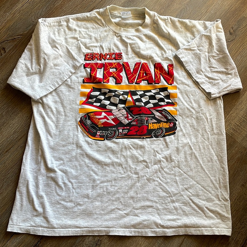 🔥 Vintage Ernie Irvan #28 NASCAR Havoline Racing T Shirt XL Made USA